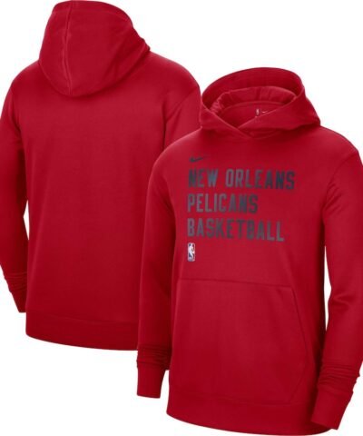 New Orleans Pelicans Nike Unisex 2023/24 Performance Spotlight On-Court Practice Pullover Hoodie - Red
