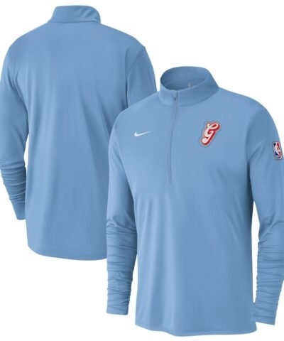 Memphis Grizzlies Nike 2024/25 City Edition Authentic Coaches Performance Half-Zip Top - Light Blue