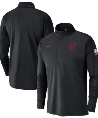 Miami Heat Nike 2024/25 City Edition Authentic Coaches Performance Half-Zip Top - Black