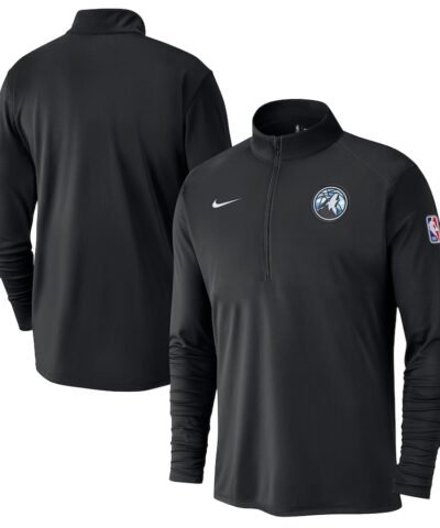 Minnesota Timberwolves Nike 2024/25 City Edition Authentic Coaches Performance Half-Zip Top - Black