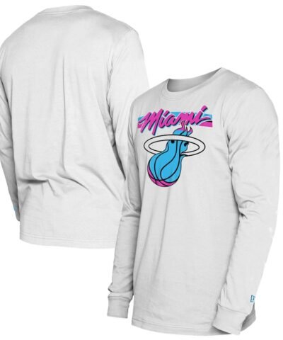 Miami Heat New Era 2024/25 City Edition Long Sleeve T-Shirt - White