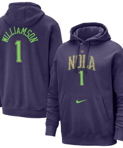 Zion Williamson New Orleans Pelicans Nike 2024/25 City Edition Name & Number Pullover Hoodie - Purple