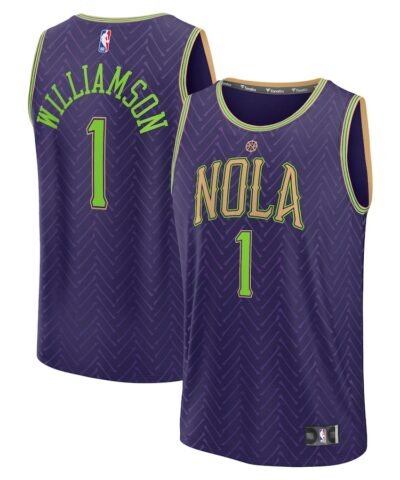 Zion Williamson New Orleans Pelicans Fanatics Youth 2024/25 Fast Break Player Jersey - City Edition - Purple