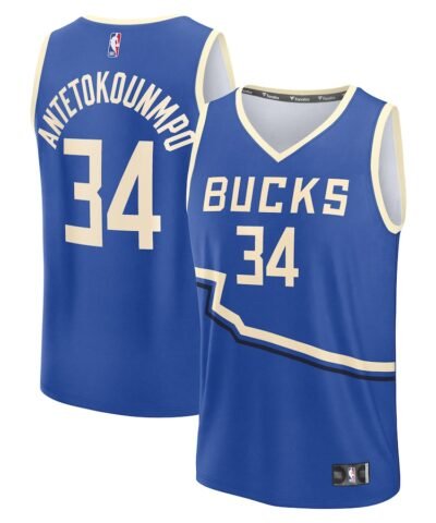 Giannis Antetokounmpo Milwaukee Bucks Fanatics 2024/25 Fast Break Player Jersey - City Edition - Royal