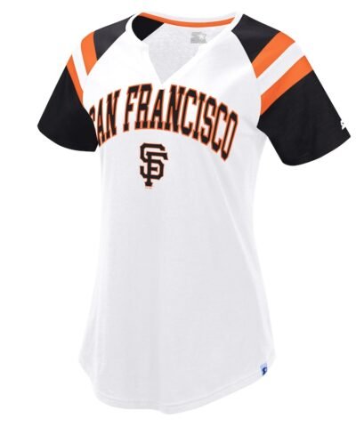 San Francisco Giants Starter Women's Game On Notch Neck Raglan T-Shirt - White/Black