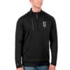 Columbus Crew Antigua Generation Quarter-Zip Pullover Jacket - Black/Gray