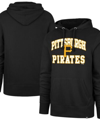 Pittsburgh Pirates '47  Velocity Headline Pullover Hoodie - Black