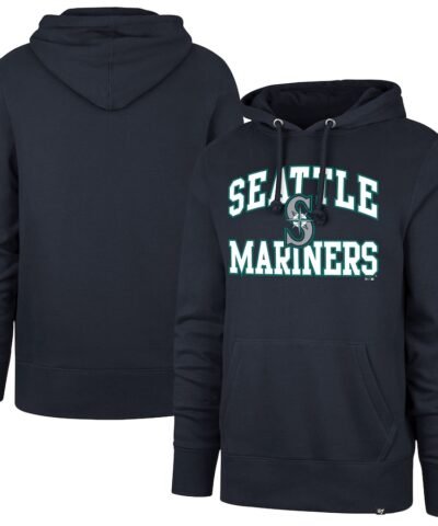 Seattle Mariners '47  Velocity Headline Pullover Hoodie - Navy