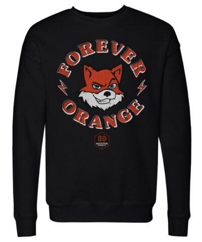 Houston Dynamo FC 500 Level Forever Orange Pullover Crewneck Sweatshirt - Black