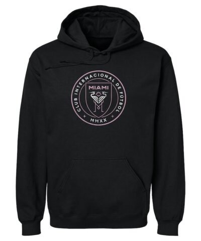 Inter Miami CF 500 Level Distressed Primary Logo Pullover Hoodie - Black