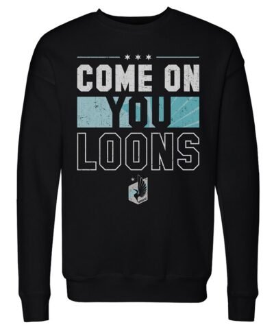 Minnesota United FC 500 Level Come On You Loons Pullover Crewneck Sweatshirt - Black