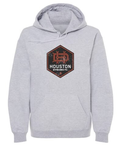 Houston Dynamo FC 500 Level Distressed Primary Logo Pullover Hoodie - Gray