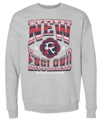 New England Revolution 500 Level Crewneck Pullover Sweatshirt - Heather Gray