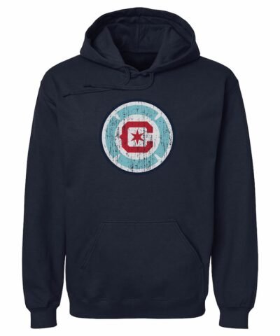 Chicago Fire 500 Level Distressed Primary Logo Pullover Hoodie - Navy