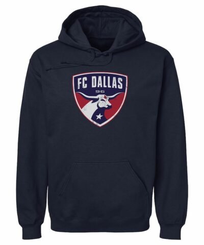 FC Dallas 500 Level Distressed Primary Logo Pullover Hoodie - Navy