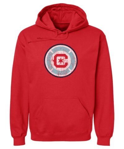 Chicago Fire 500 Level Distressed Primary Logo Pullover Hoodie - Red