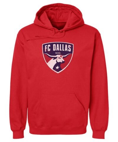 FC Dallas 500 Level Distressed Primary Logo Pullover Hoodie - Red