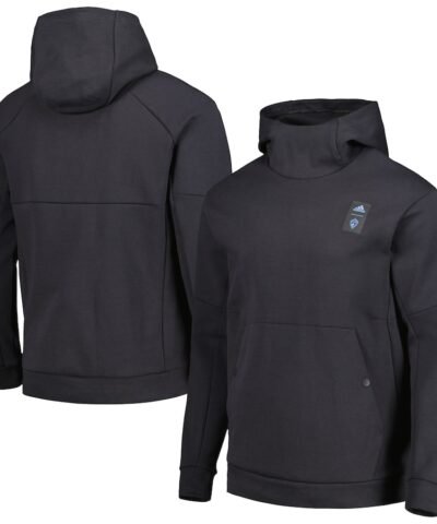Colorado Rapids adidas 2023 Player Travel Pullover Hoodie - Black