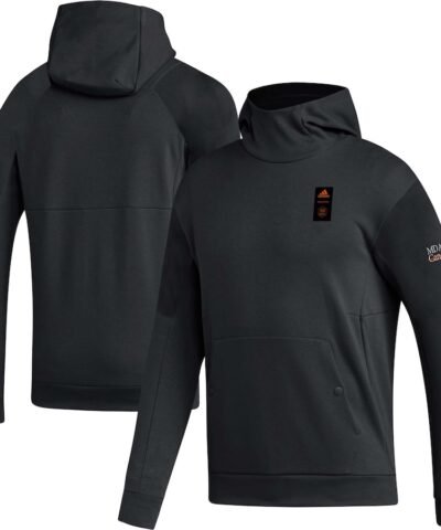 Houston Dynamo FC adidas 2023 Player Travel Pullover Hoodie - Black