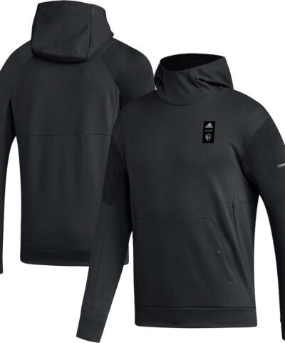 Sporting Kansas City adidas 2023 Player Travel Pullover Hoodie - Black