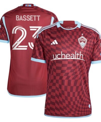 Cole Bassett Colorado Rapids adidas 2024 One Flag Kit Authentic Player Jersey - Burgundy