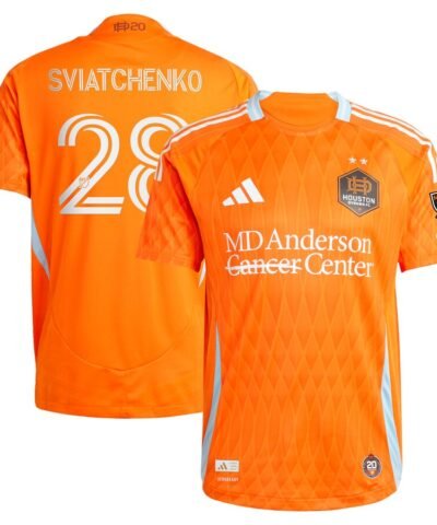 Erik Sviatchenko Houston Dynamo FC adidas 2025 Season 20 Authentic Player Jersey - Orange