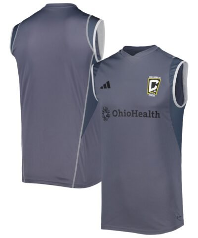 Columbus Crew adidas 2023 On-Field Sleeveless Training Jersey - Gray