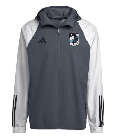 Minnesota United FC adidas 2024 All-Weather Raglan Full-Zip Jacket - Gray