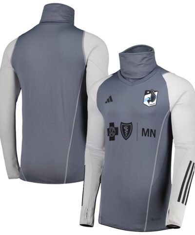 Minnesota United FC adidas Warm Raglan COLD.RDY Top - Gray