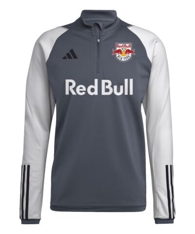 New York Red Bulls adidas 2024 On-Field AEROREADY Quarter-Zip Training Top - Gray