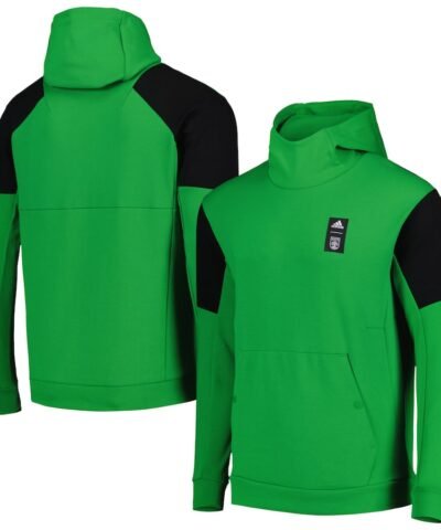 Austin FC adidas 2023 Player Travel Pullover Hoodie - Green