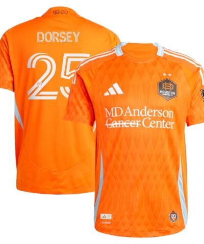 Griffin Dorsey Houston Dynamo FC adidas 2025 Season 20 Authentic Player Jersey - Orange