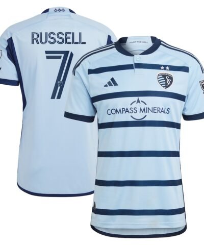 Johnny Russell Sporting Kansas City adidas 2023 Hoops 4.0 Authentic Player Jersey - Light Blue