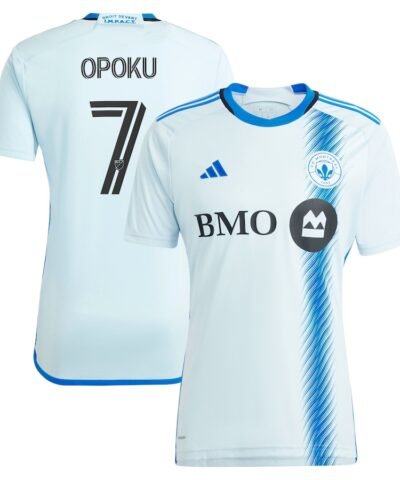 Kwadwo Opoku CF Montreal adidas 2024 La Main Replica Player Jersey – Light Blue