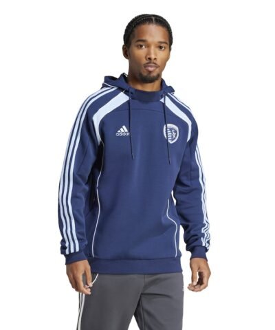 Sporting Kansas City adidas 2025 Travel Pullover Hoodie - Navy