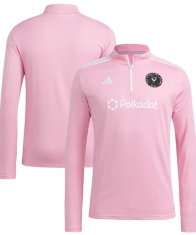 Inter Miami CF adidas 2025 Quarter-Zip Long Sleeve Training Top - Pink