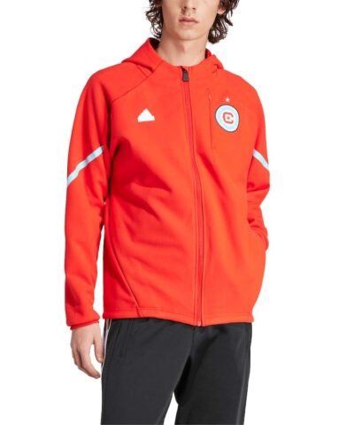 Chicago Fire adidas 2024 Anthem Travel Raglan Sleeve Full-Zip Jacket - Red