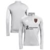 Real Salt Lake adidas 2025 Quarter-Zip Long Sleeve Training Top - Silver