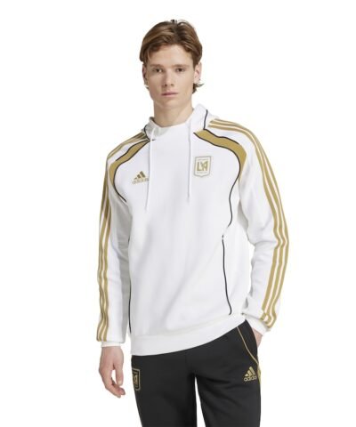 LAFC adidas 2025 Travel Pullover Hoodie - White
