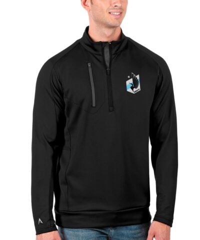 Minnesota United FC Antigua Generation Quarter-Zip Pullover Jacket - Black