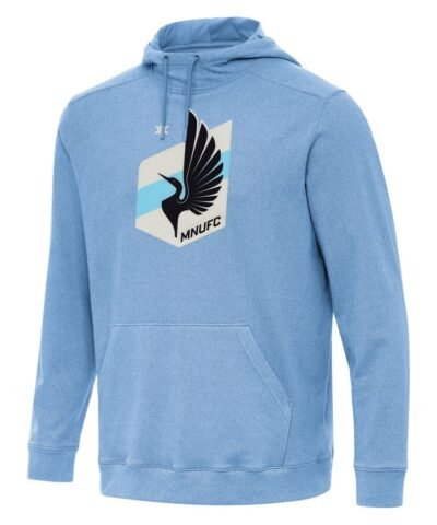 Minnesota United FC Antigua Cloud Pullover Hoodie - Heather Light Blue