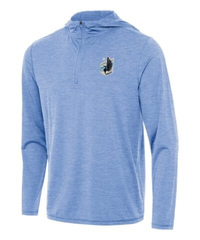 Minnesota United FC Antigua Tidy Quarter-Zip Hoodie - Light Blue