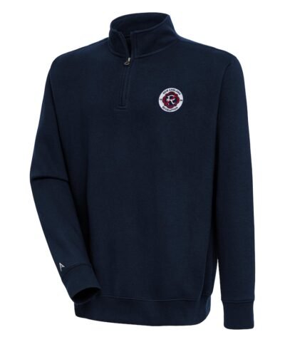 New England Revolution Antigua Victory Quarter-Zip Pullover Top - Navy
