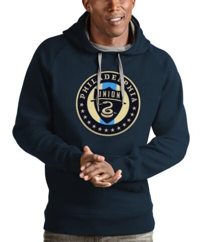 Philadelphia Union Antigua Victory Pullover Hoodie - Navy