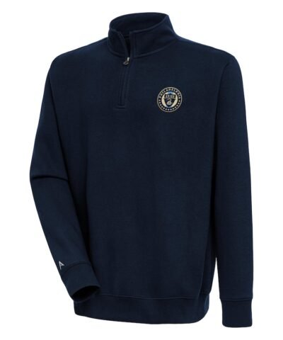 Philadelphia Union Antigua Victory Quarter-Zip Pullover Top - Navy