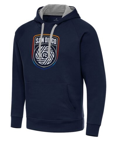 San Diego FC Antigua Big & Tall Team Crest Victory Raglan Pullover Hoodie - Navy