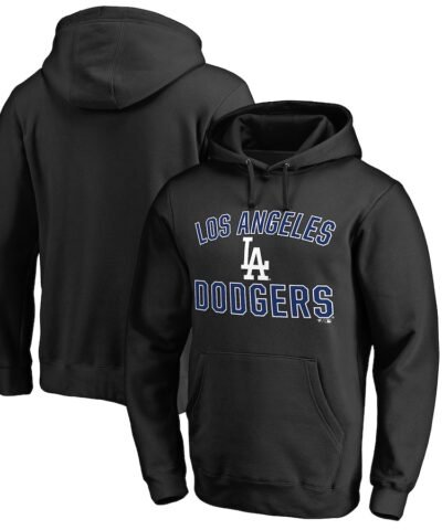 Los Angeles Dodgers Team Victory Arch Pullover Hoodie - Black