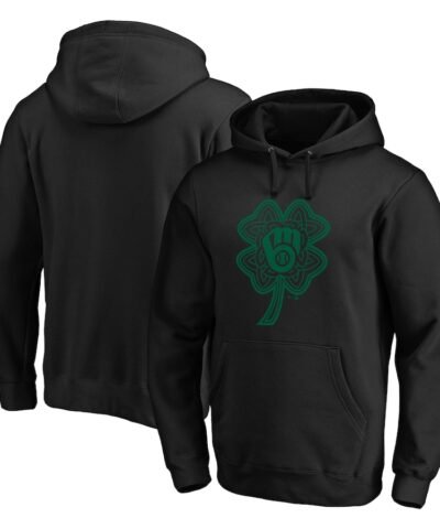 Milwaukee Brewers St. Patrick's Day Celtic Charm Pullover Hoodie - Black