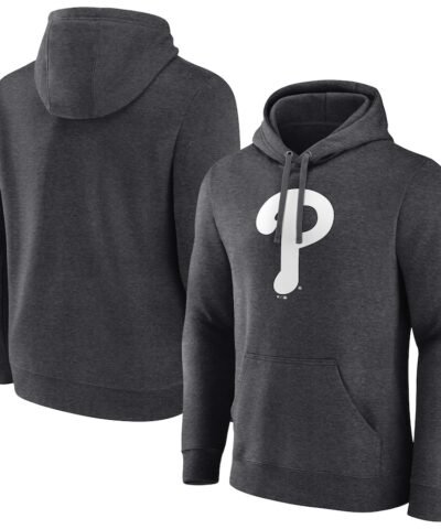 Philadelphia Phillies Monochrome Pullover Hoodie - Charcoal