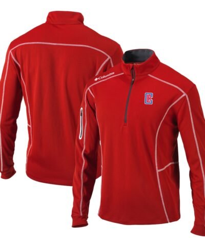 LA Clippers Columbia Shotgun Quarter-Zip Pullover Jacket - Red